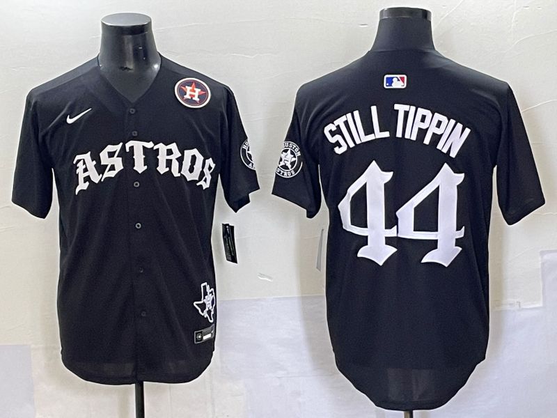 Men 2025 Houston Astros #44 Still Tippin Black Seven generations Joint Name Nike MLB Jersey style 11